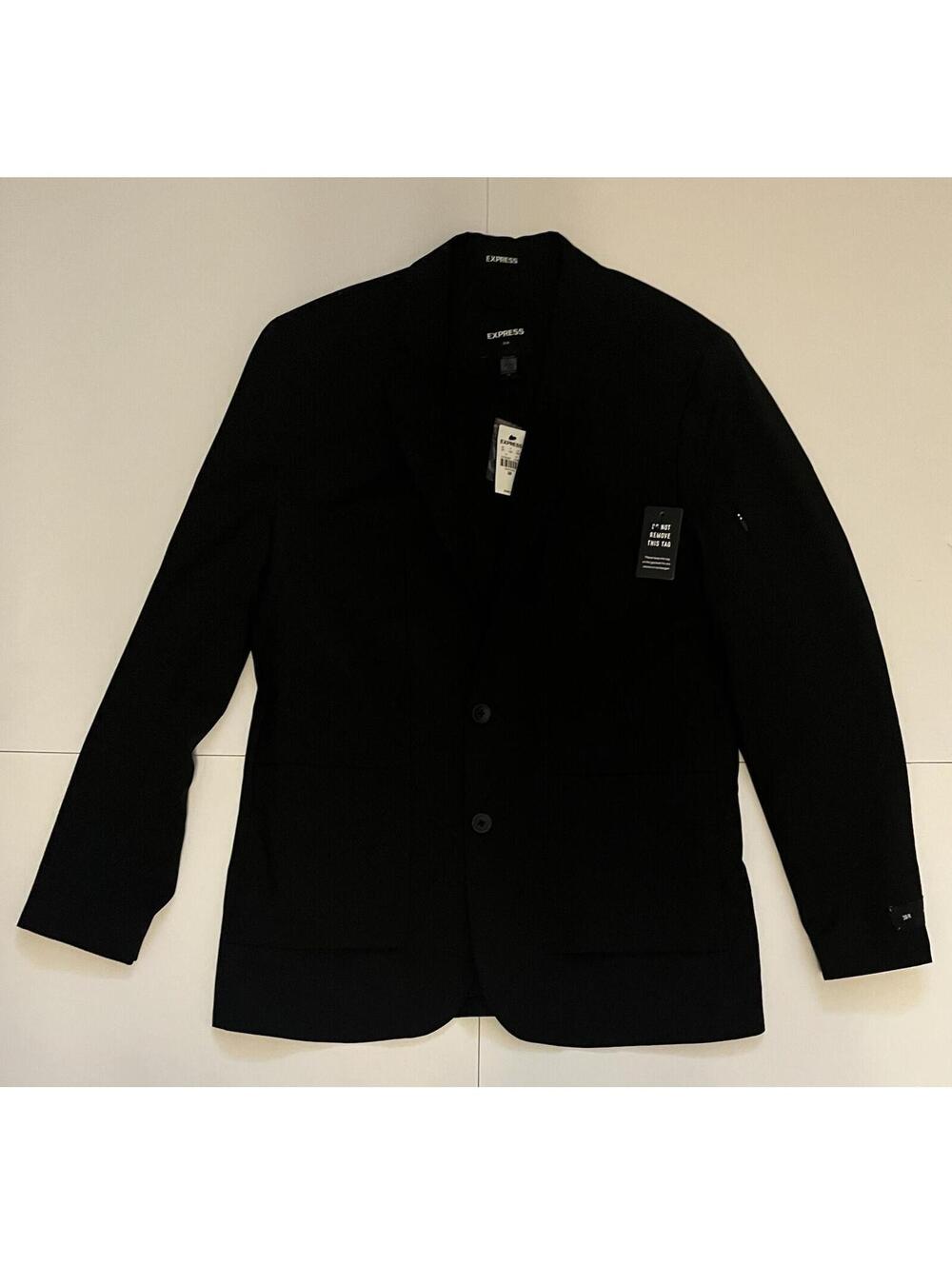 Express Men's Extra Slim Black Blazer 38R Suit Jacket NWT $298